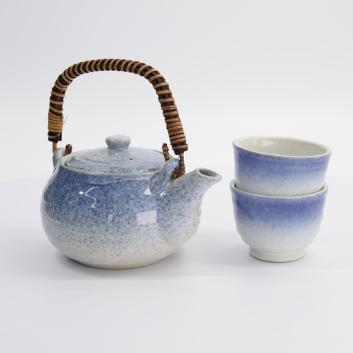 [21988] Light Blue Tea Set 0.45L w/2 Cups 180ml 21988 1/12