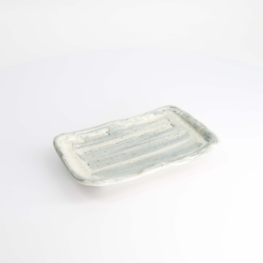[21993] Mino Craft Plate 21x13x3cm Light Blue/White 21993 6/48