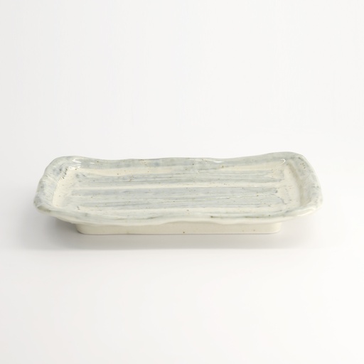 [21993] Mino Craft Plate 21x13x3cm Light Blue/White 21993 6/48