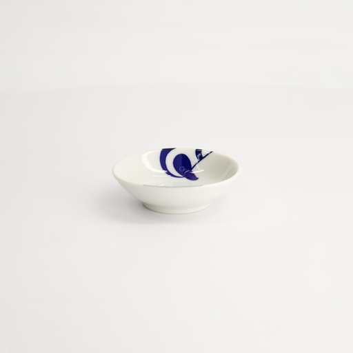 [22075] Kawaii Sauce Dish Penguin 9x2.7cm BL/WH TA-23 12/192