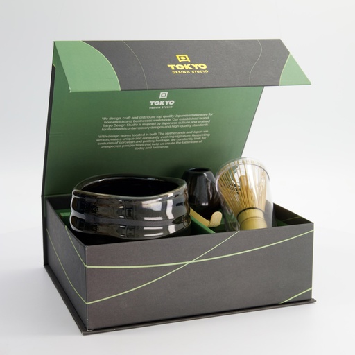 [22119] Matcha Giftset 11x8cm 4pcs Black 22119 1/12