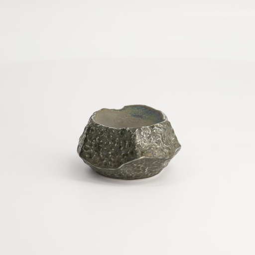 [22130] Mino Craft Silver Rock Sauce Dish 8.5x4.5cm TA-97 8/104