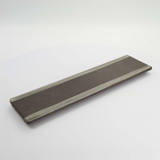 [22187] Mino Craft Rectangular Plate 48x17x3.9cm Ob Grey TA-100 1/20
