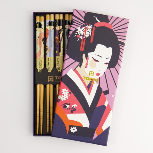[22215] Chopstick Giftset/5 Geisha DJB5-56 22215 1/100