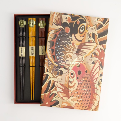 [22238] Chopstick Giftset/5 Wood DJ23-0609-22ABCDE 22238 1/50