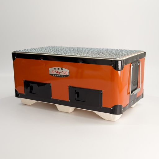 [22244] Konro Grill Diatomite Red 37.5x21.5x17.5cmh B-4 Made in Japan 1/4