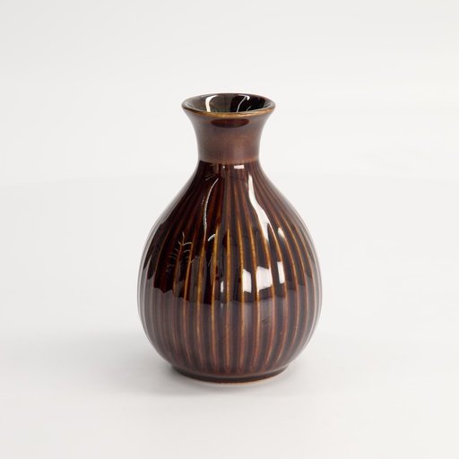 [22277] Sake Bottle 8x12cm 250ml Ameyu Brown KA-71 6/60