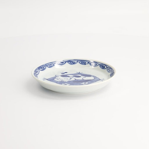 [22296] Neko Maruke Cat Plate 14.3x2.1cm 35003044 12/96