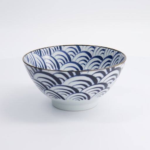 [22343] Natsu Nami Mixed Bowl 17.8x8.7cm Blue/White 22343 3/36