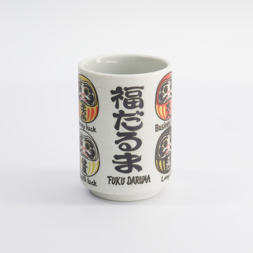 [33016] Cup Emboss Daruma 7.2cmx10.2cm 260ml 6/60