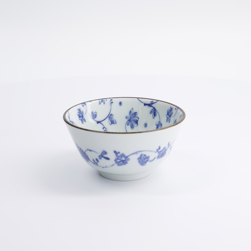 [22308] Natsu Karakusa Rice Bowl 12x6.4cm Blue/White 001048 6/72
