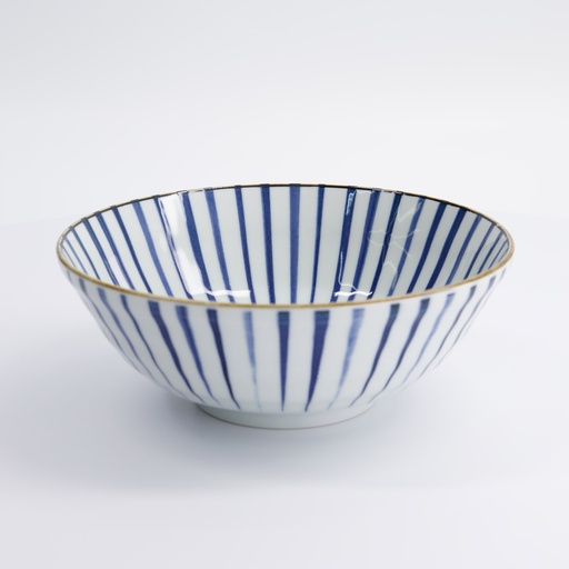 [22328] Natsu Tokusa Ramen Bowl 21x7.8cm 1000ml Blue/White 22328 3/36