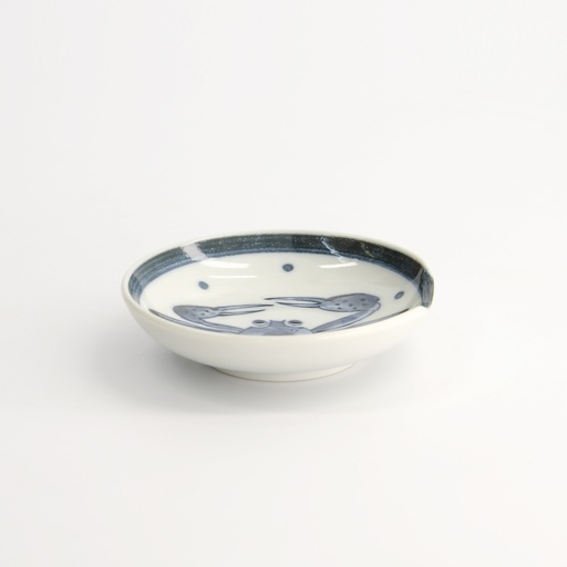 [22100] Sauce Dish with Chopsticks Rest 9.4x2.3cm Crab TA-61 12/192