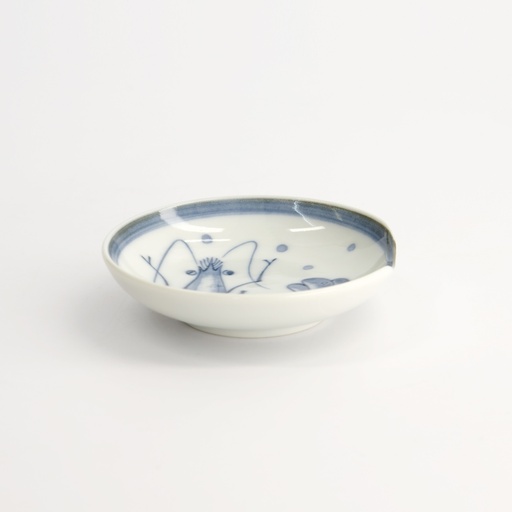[22099] Sauce Dish with Chopsticks Rest 9.4x2.3cm Shrimp TA-60 12/192