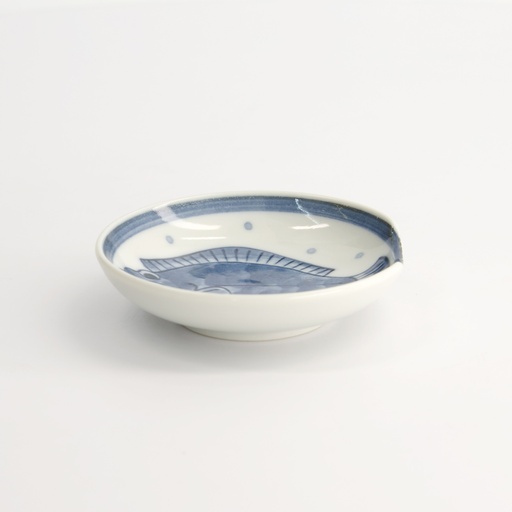 [22096] Sauce Dish with Chopsticks Rest 9.4x2.3cm Hirame TA-57 12/192