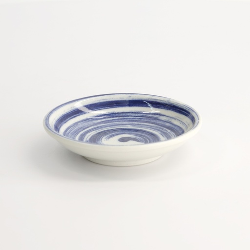 [22094] Sauce Dish 9x2cm Swirl Blue TA-55 12/192