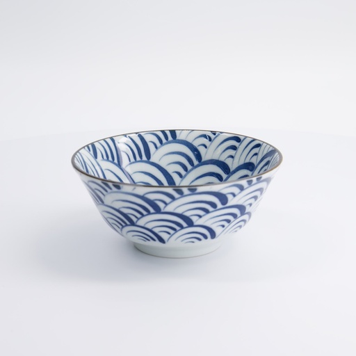 [22336] Natsu Nami Tayo Bowl 15.2x6.7cm Blue/White 22336 6/48