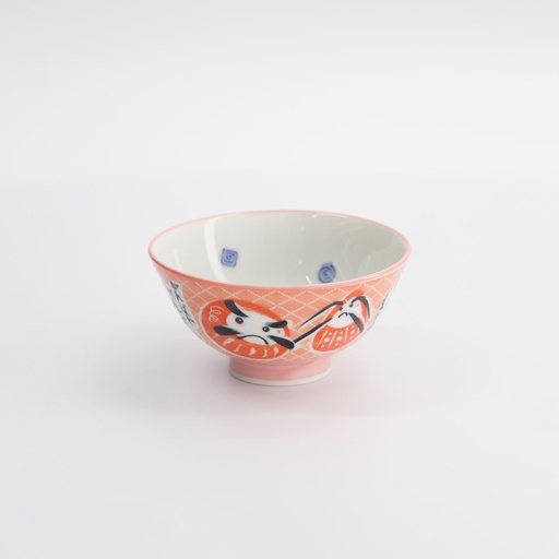[33204] Kawaii Rice Bowl 11.3x5.8cm 300ml Bowl Daruma Pink 33204 5/80