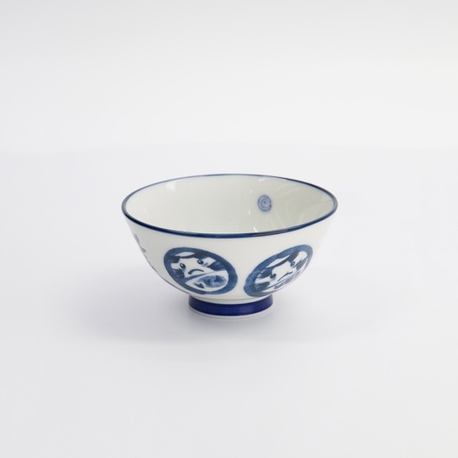 [33209] Kawaii Rice Bowl 11.3x5.8cm 300ml Bowl Daruma BL/WH 33209 5/80