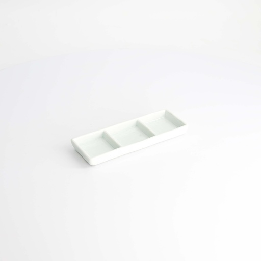 [33216] White Sauce Dish 3pcs 16x6cm 33216 (SAI)