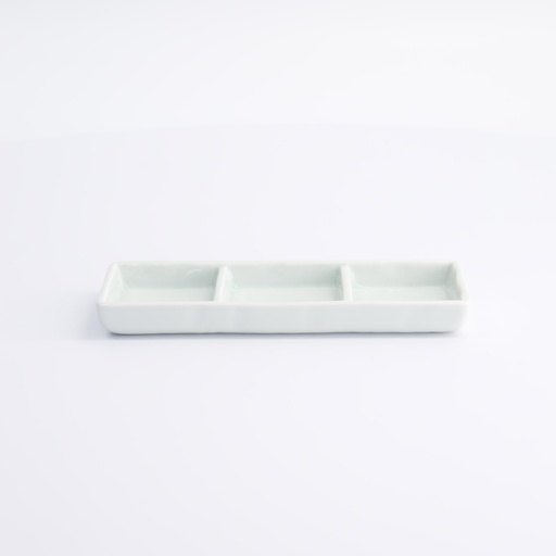 [33216] White Sauce Dish 3pcs 16x6cm 33216 (SAI)