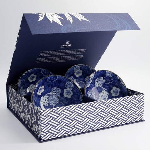 [33250] Mixed Bowls Ume 4pcs Giftset 15x7cm 500ml 7D 33250 1/6