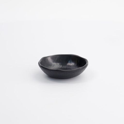 [33283] Melamine Iwate Black Sauce Dish 8.2x8.2x2.3cm 50ML P10017 48/384