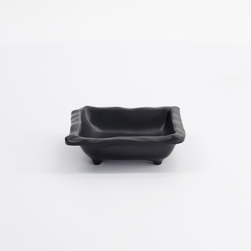 [33285] Melamine Iwate Black Sauce Dish 9x8.5x2.5cm 80ML 10006 12/192