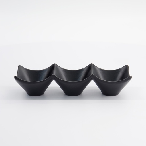 [33287] Melamine Iwate Black Sauce Dish 3pcs 18.7x6.2x4.4cm 114ML 13508 12/144  