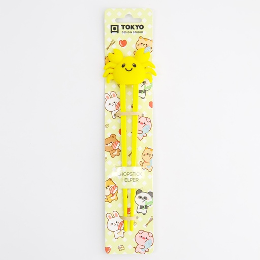 [33315] Children Chopsticks Crab Yellow 22cm 33315 A31-78 6/240 