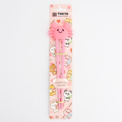 [33317] Children Chopsticks Crab Pink 22cm 33317 A31-102 6/240 