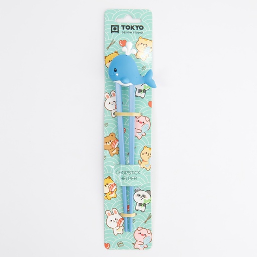 [33320] Children Chopsticks Whale Blue 22cm 33320 6/240  