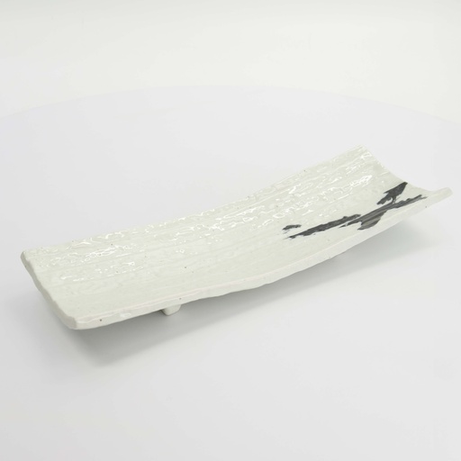 [33372] Mino Craft Rectangular Plate 31x10.2x4.5cm White 33372 6/24