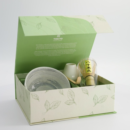 [33375] Matcha Giftset Hayase White J 13x7cm 4pcs 33375 1/12