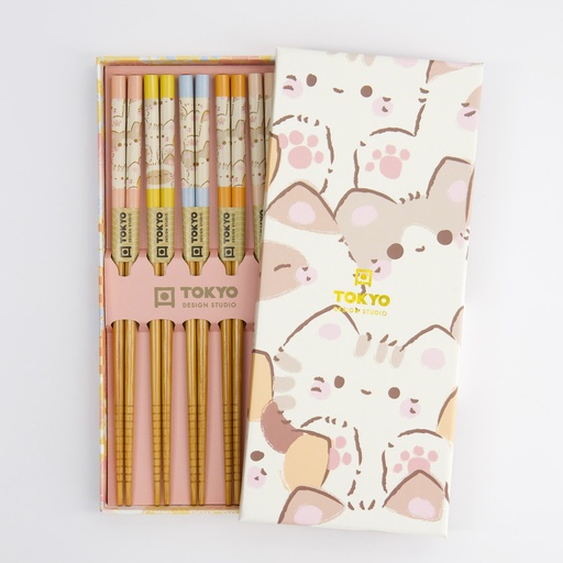 [33452] Chopstick Giftset/5 Kawaii Cats 33452 1/100 