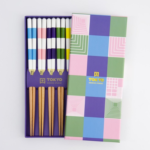 [33456] Chopstick Giftset/5 Square 33456 1/100  