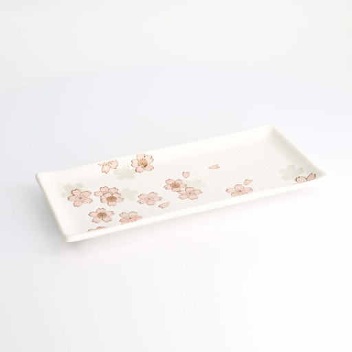 [33492] Sakura Rectangular Plate 28.5x12.5cm White 33492 6/48