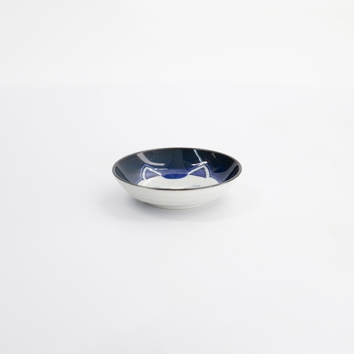 [33502] Kawaii Round Sauce Dish Cat Neko 10.2x2.5cm F 33502 12/144