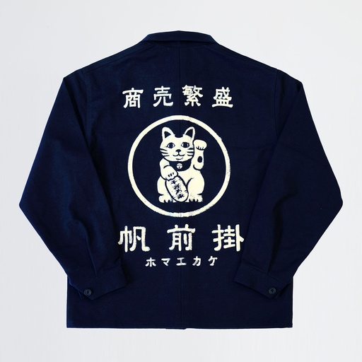 [33513] Lucky Cat Jacket Navy (L) Cotton 33513