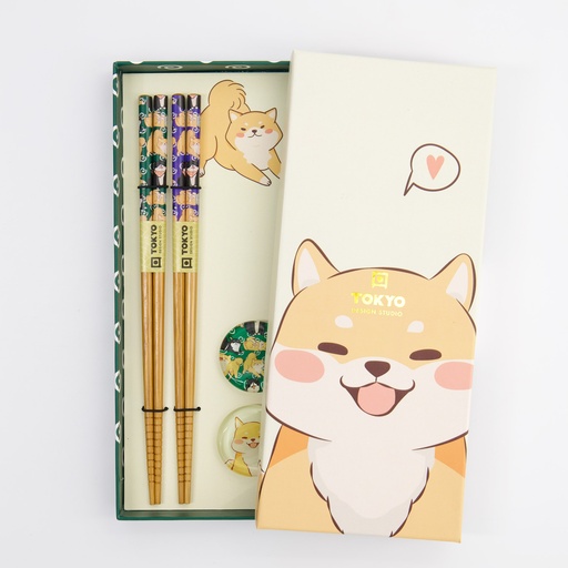 [33518] Chopstick Giftset Chopstick and Rest/4 Shiba 33518 1/100