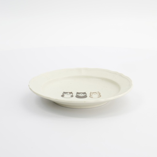 [33539] Neko Maruke Cat Plate 16.5x2.8cm 33539 12/96