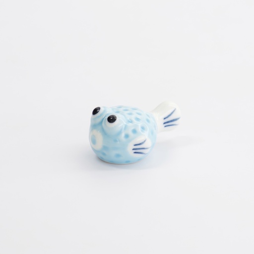 [33566] Chopsticks Rest Fugu L.Blue D65-3 12/480  