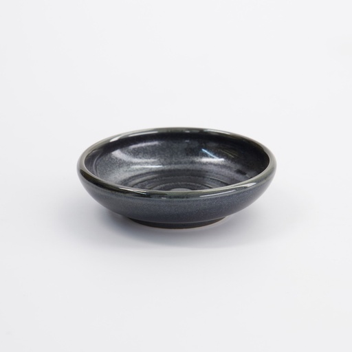 [33556] Sauce Dish Tetsu Kessho 8x2.4cm Black 33556 12/192