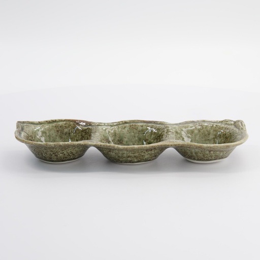 [33543] Mino Craft Sauce Dish 3pcs 27x10x3.5cm Yamasan Green 33543 6/54