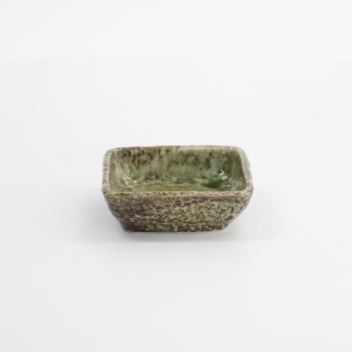[33547] Mino Craft Sauce Dish 8.5x8.5x3cm Yamasan Green 33547 12/144