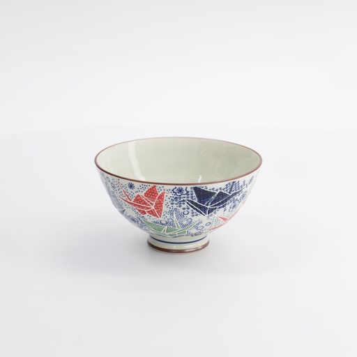[33590] Kawaii Rice Bowl Origami Crane 11.5x6cm 300ml Blue 33590 5/120