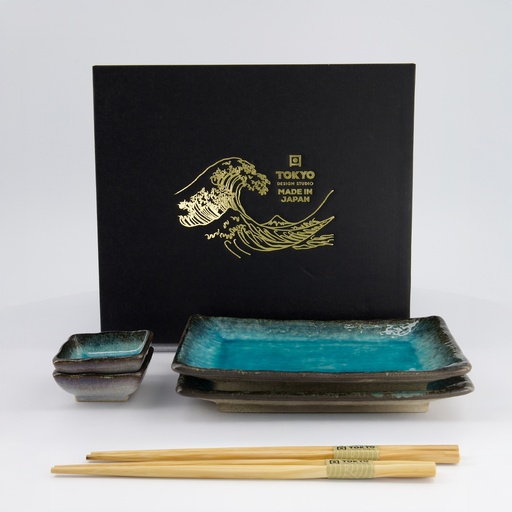 [33601] Sushi Giftset Yamasaku Sky Blue 6pcs 21.5x14cm & 7.3x2.8cm 33601 1/12