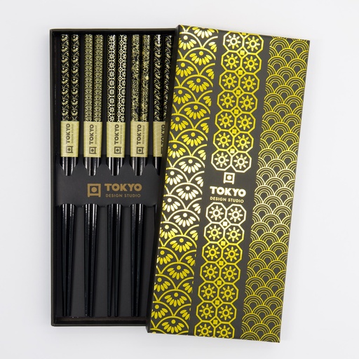 [33621] Chopstick Giftset/5 Gold 1/100