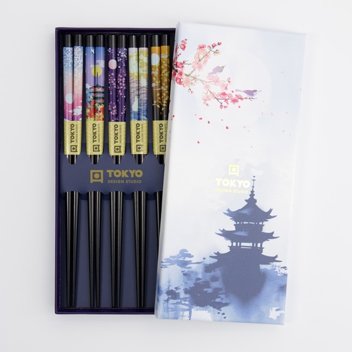 [33628] Chopstick Giftset/5 Temple 1/100