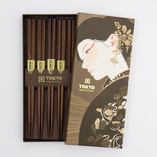 [33630] Chopstick Giftset/5 Gold Maiko 1/100